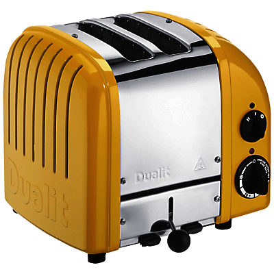 Dualit Made to Order Classic 2-Slice Toaster Stainless Steel/Broom Yellow Gloss